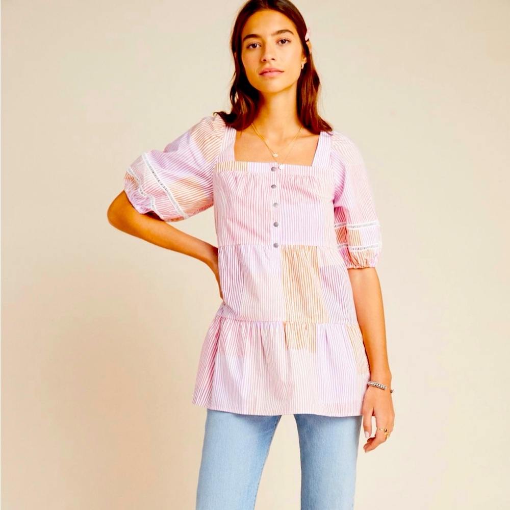 Anthropologie Maveve Gable Tierd Tubic XS Petie